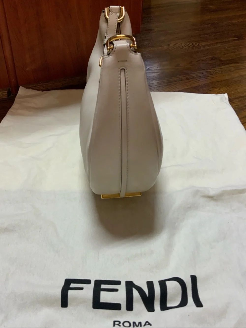 FENDI Fendigraphy Leather Hobo Bag